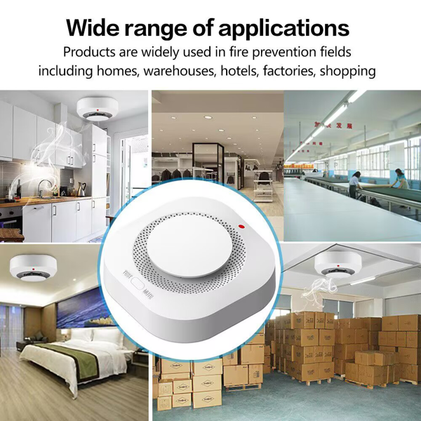PACK OF 4 SMOKE ALARM FIRE PROTECTION HOME SECUIRTY SYSTEM BATTERY OPRATED ALARM