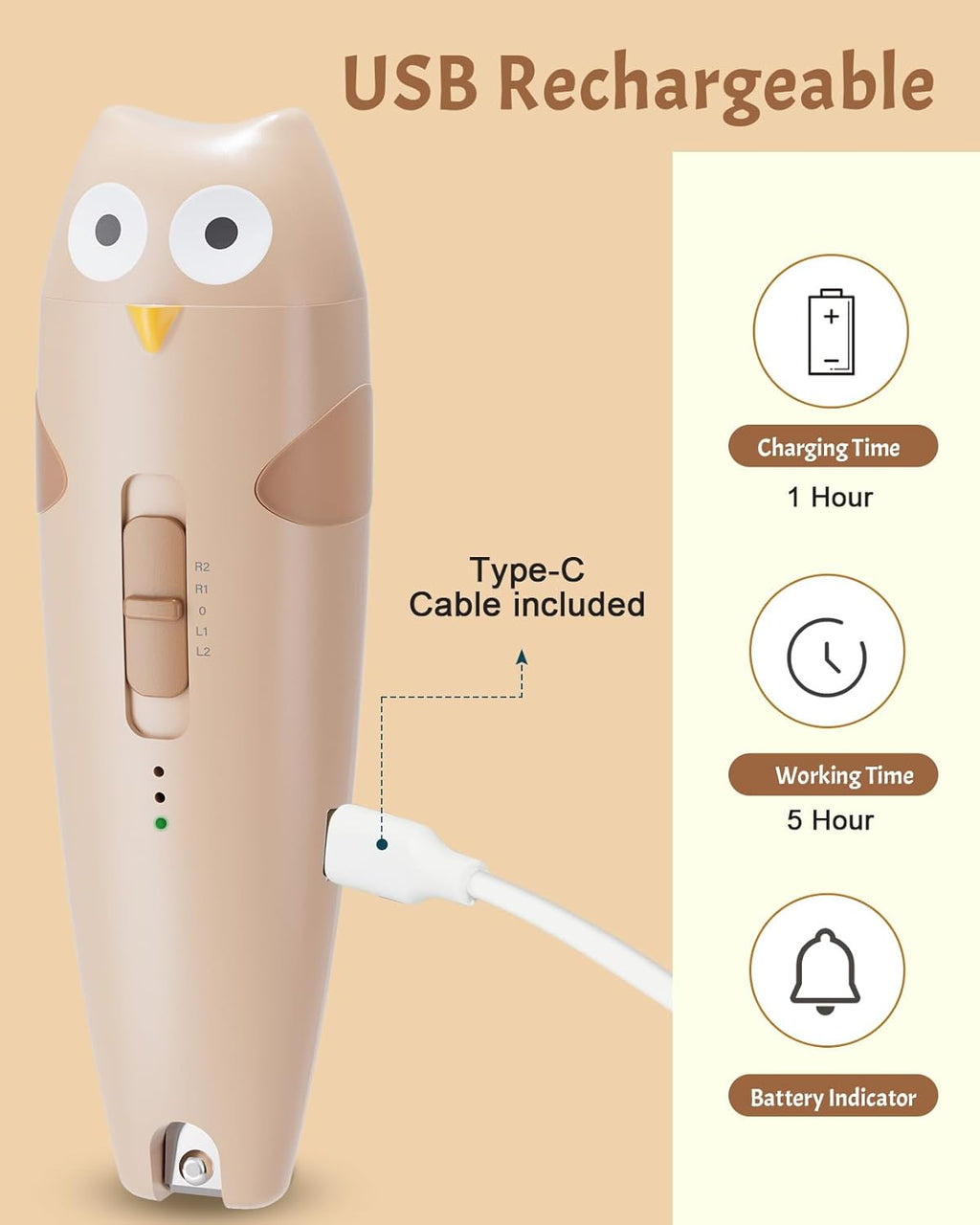 Baby Healthcare and Grooming Kit, 26 in 1 Rechargeable Baby Nail Trimmer