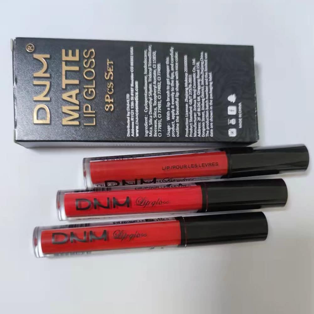 ZDHSOY 3Pcs Dark Bright Ruby Red Matte Liquid Lipstick Sets, Smudge Proof Long Lasting Matte Lipstick Lip Stain Lip Gloss Set 24 Hour Waterproof Matt Lipsticks Set Matt Liquid Makeup (Set05), 3 gram Brand: AMY'S DIARY
