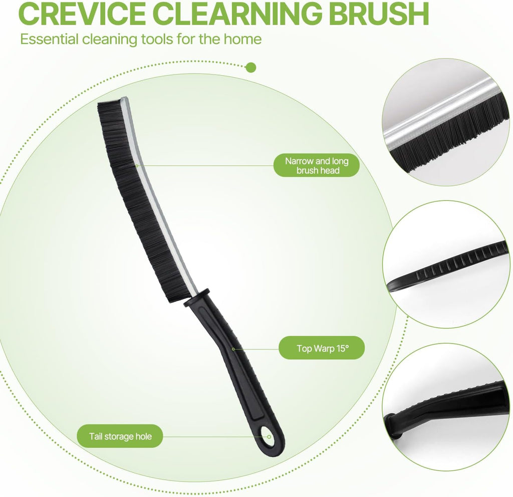 Hard Bristle Crevice Cleaning Brush for Home, Kitchen, Bathroom - Multifunctional Gap Scrubber with Durable Brush, Tile Grout Cleaner & Toilet Cleaning Tool