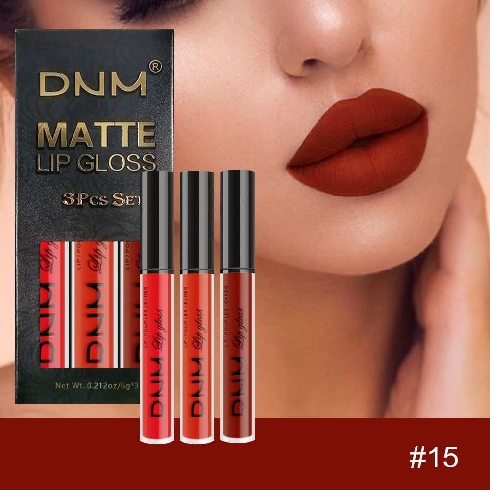 ZDHSOY 3Pcs Dark Bright Ruby Red Matte Liquid Lipstick Sets, Smudge Proof Long Lasting Matte Lipstick Lip Stain Lip Gloss Set 24 Hour Waterproof Matt Lipsticks Set Matt Liquid Makeup (Set05), 3 gram Brand: AMY'S DIARY