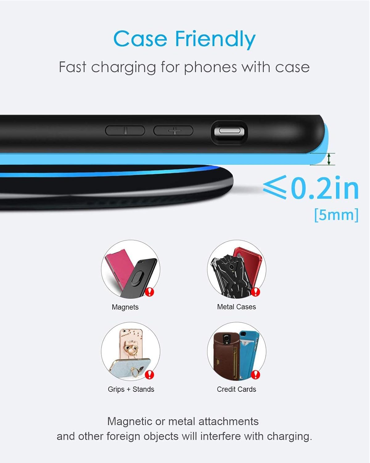 NANAMI Wireless Charger for iPhone and Samsung - Wireless Charging Pad Qi-Certified 10W Max for iPhone 17 16 15 14 13 12 SE2 11 Xs XR X New Airpods and Galaxy S25 Ultra S25+ S24 FE S23 S22 S21 S20 S10