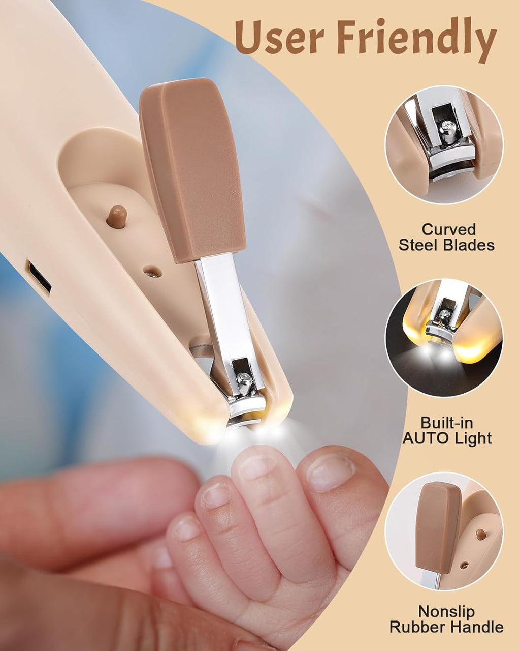 Baby Healthcare and Grooming Kit, 26 in 1 Rechargeable Baby Nail Trimmer