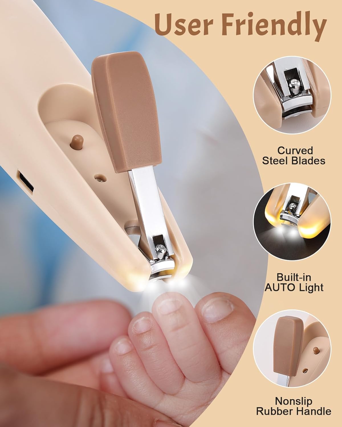 Baby Healthcare and Grooming Kit, 26 in 1 Rechargeable Baby Nail Trimmer