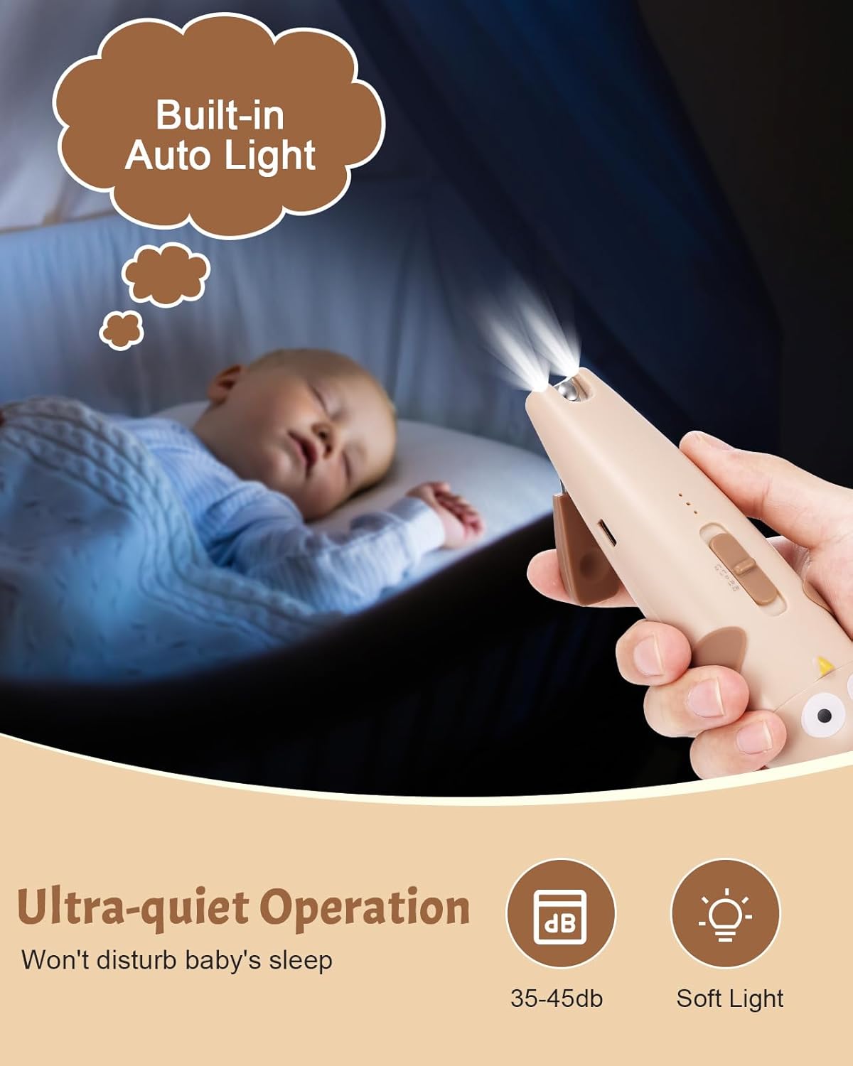 Baby Healthcare and Grooming Kit, 26 in 1 Rechargeable Baby Nail Trimmer