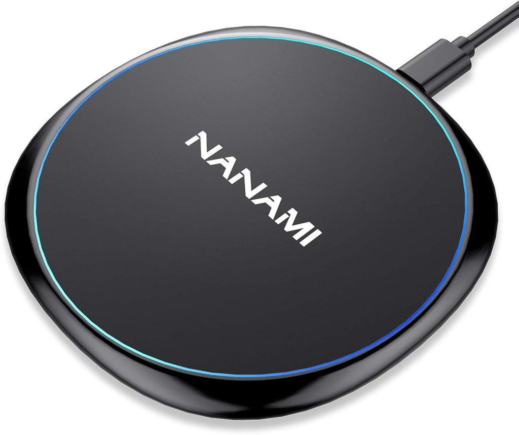NANAMI Wireless Charger for iPhone and Samsung - Wireless Charging Pad Qi-Certified 10W Max for iPhone 17 16 15 14 13 12 SE2 11 Xs XR X New Airpods and Galaxy S25 Ultra S25+ S24 FE S23 S22 S21 S20 S10