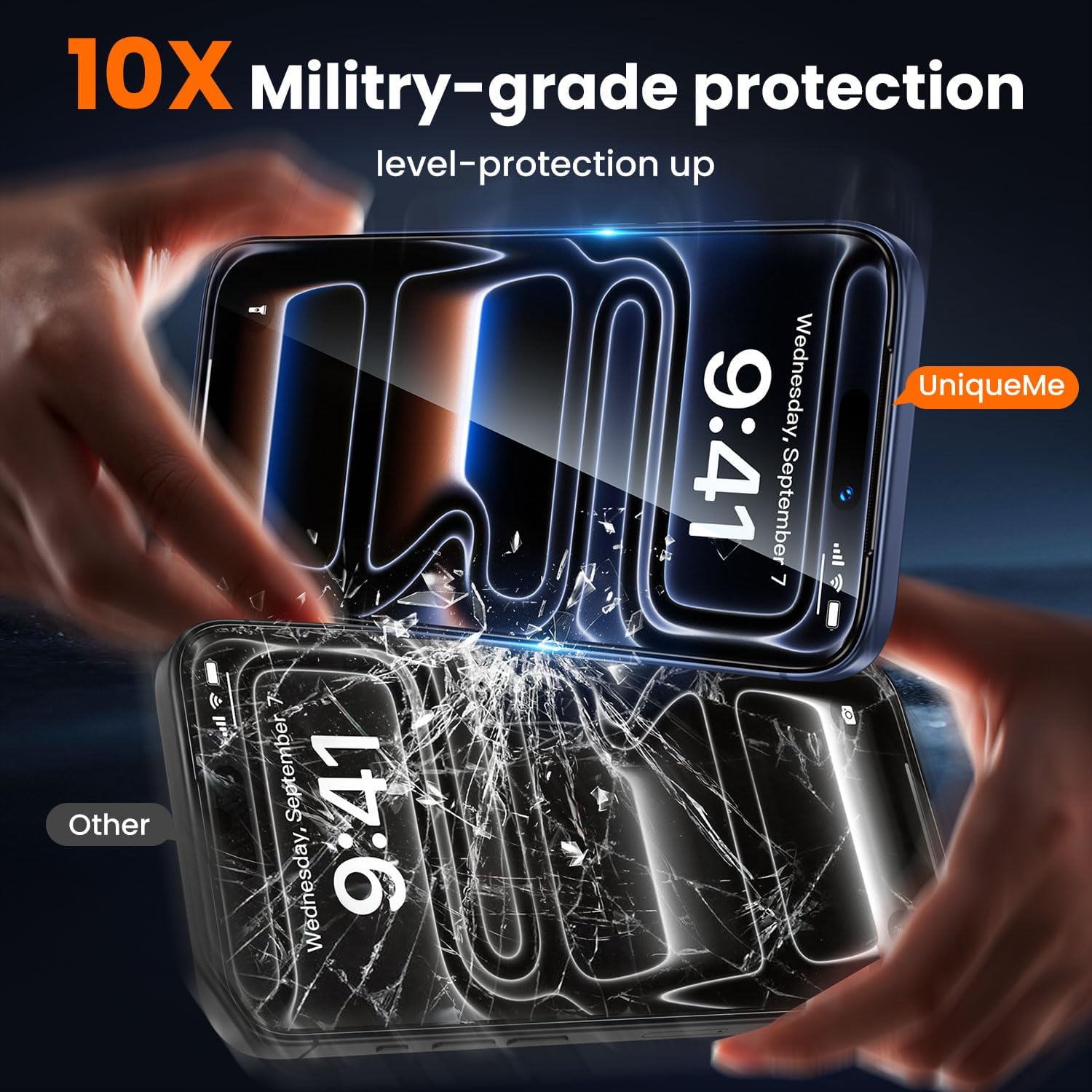 UniqueMe for iPhone 17 Pro Screen Protector - 2 Pack [Easy to Install] 9H Tempered Glass Screen Protector 6.3 inch Full Coverage [Bubble Free] Ultra Resistant Case Friendly Scratch-proof