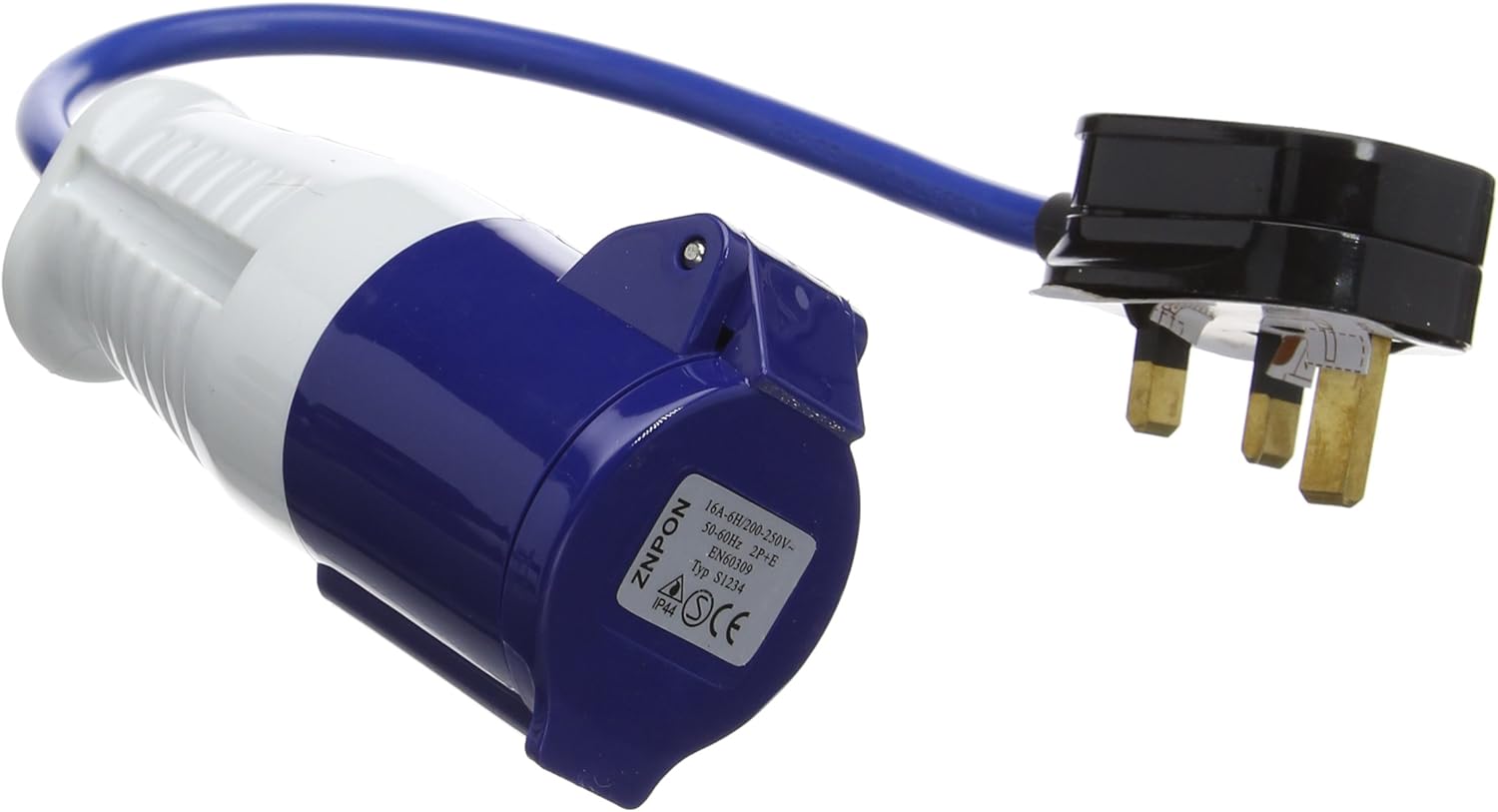 POWER MASTER 818738 13A FLY LEAD CONVERTER 13A PLUG TO 16A SOCKET