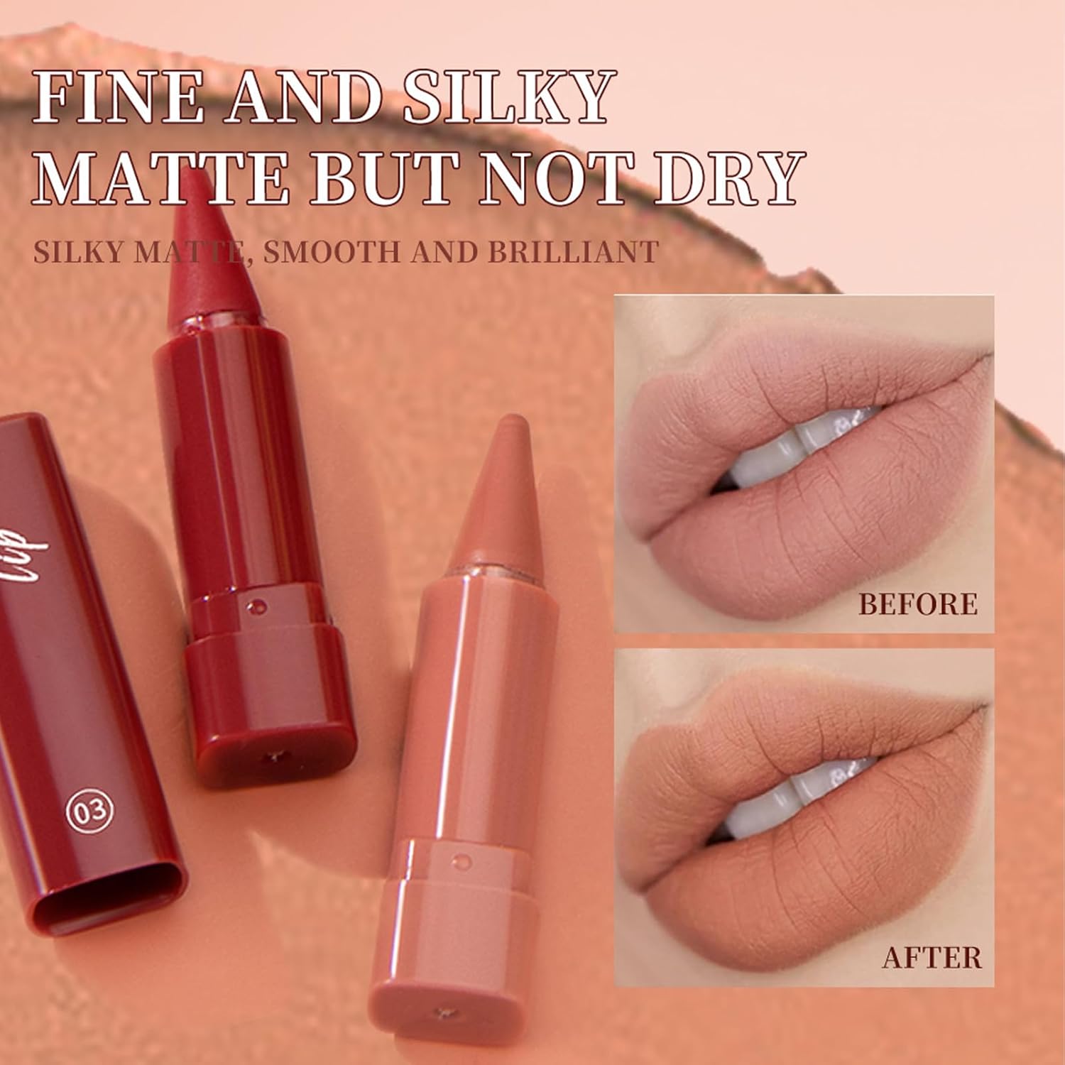 6Pcs Matte Lip Liner and Lipstick Set, Long Lasting Waterproof Gradient Lipliner & Lipstick Combo, Smudge-Proof Nude Lipsticks, Lipsticks for Older Women Mini Lip Makeup Set1 Brand: SONGQEE