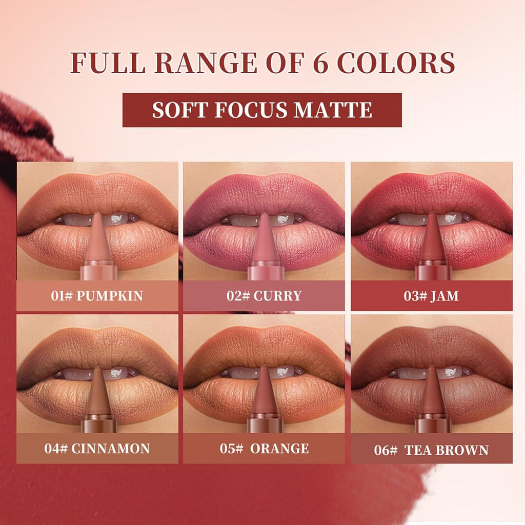 6Pcs Matte Lip Liner and Lipstick Set, Long Lasting Waterproof Gradient Lipliner & Lipstick Combo, Smudge-Proof Nude Lipsticks, Lipsticks for Older Women Mini Lip Makeup Set1 Brand: SONGQEE