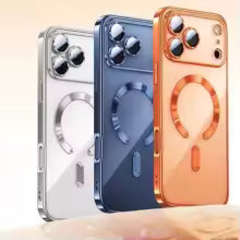 Camera Protection Clear Luxury Plating Cover Soft TPU Drop Protective With Magnetic Phone Case For iPhone17Pro Max/17Pro/Air/17