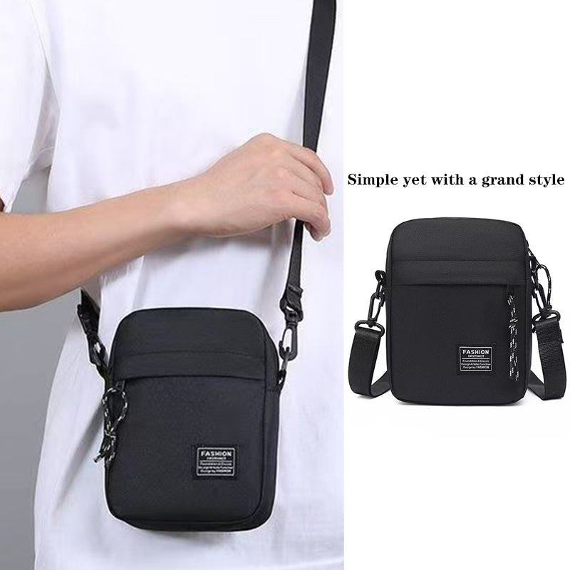 Men's bag, available in single shoulder or cross-body design, suitable for daily use during school. Made of nylon material.Men's bag, available in single shoulder or cross-body design, suitable for daily use during school. Made of nylon material.