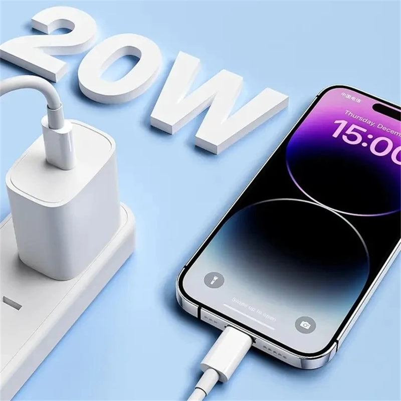 1 PCS 20W PD Fast Charger Cable for iPhone 11 12 13 mini 14 Pro XS Max XR X 8 Plus SE Rapid Charging 1m 2m Data Cable With Box