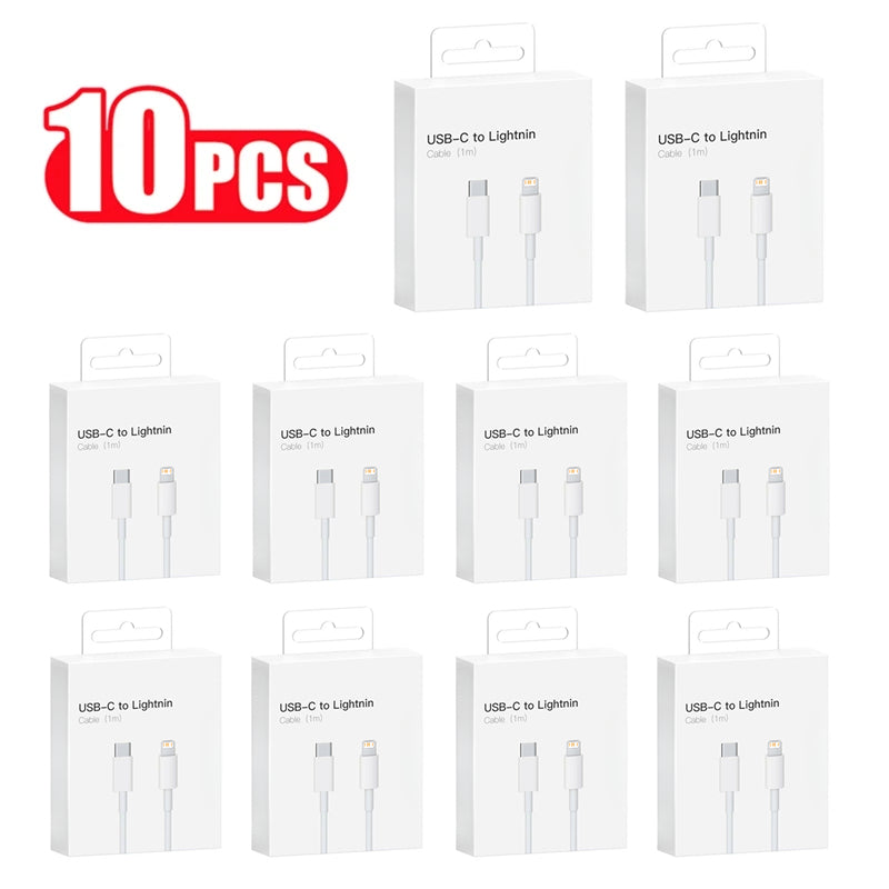 1 PCS 20W PD Fast Charger Cable for iPhone 11 12 13 mini 14 Pro XS Max XR X 8 Plus SE Rapid Charging 1m 2m Data Cable With Box