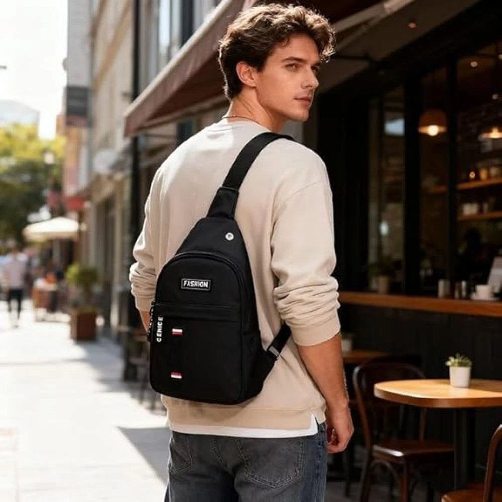 3 BAGS PACK NEW MULTIION CHEST BAG MENS FASHION TREND OXFORD CLOTH SHPULDER BAG
