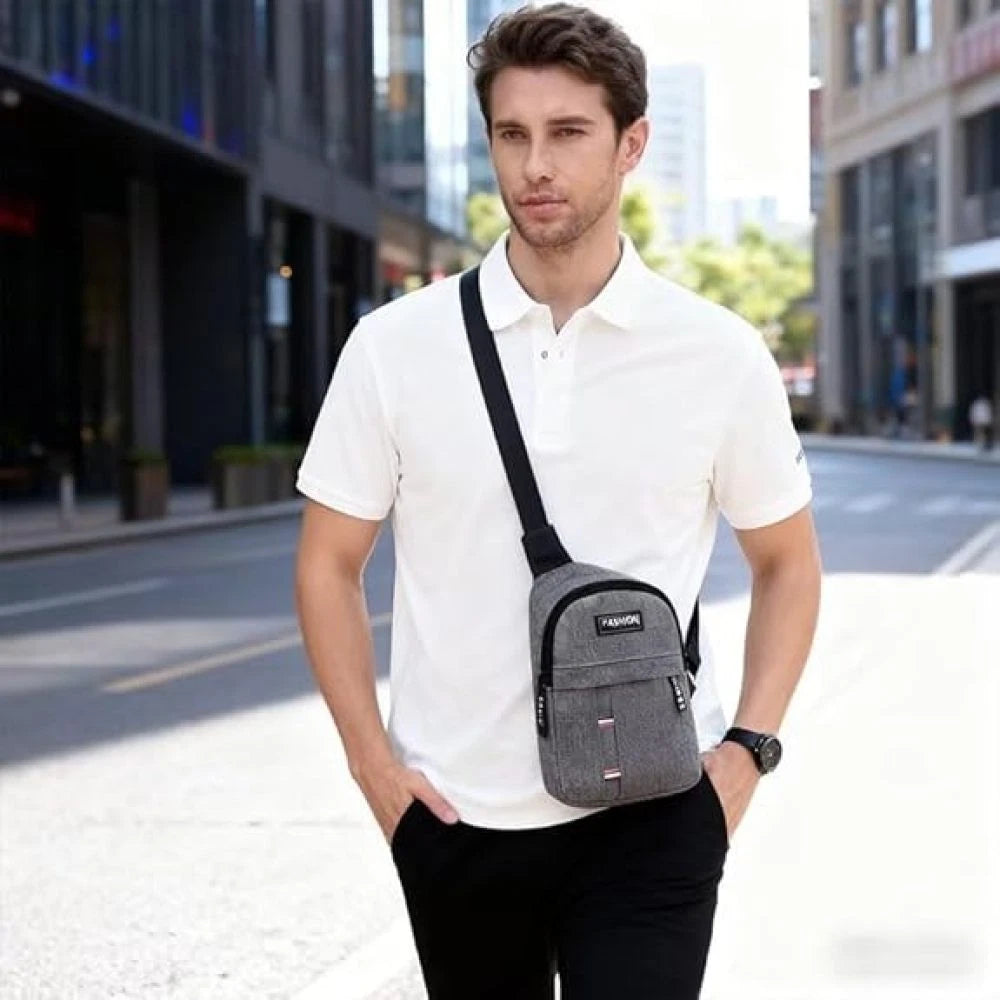 3 BAGS PACK NEW MULTIION CHEST BAG MENS FASHION TREND OXFORD CLOTH SHPULDER BAG