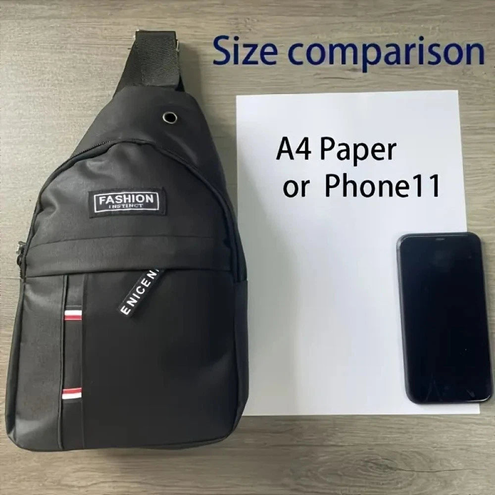 3 BAGS PACK NEW MULTIION CHEST BAG MENS FASHION TREND OXFORD CLOTH SHPULDER BAG