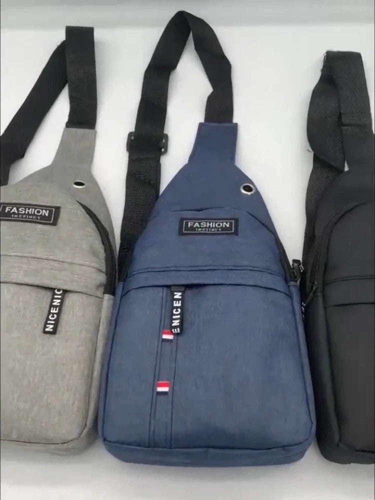 3 BAGS PACK NEW MULTIION CHEST BAG MENS FASHION TREND OXFORD CLOTH SHPULDER BAG